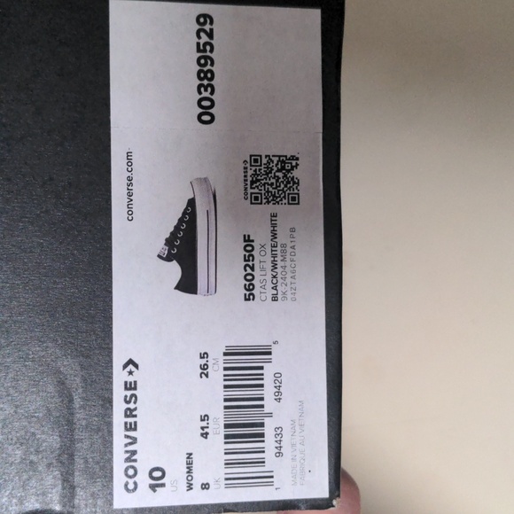 SOLD Converse CTAS Lift Lo Platform Sneakers in Black sz 10 NEW - Picture 7 of 10